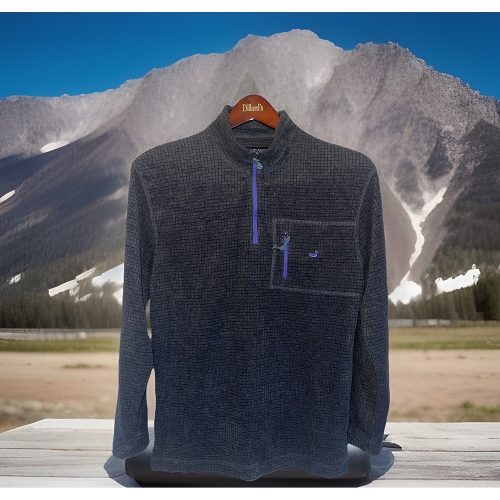 Southern Marsh FieldTec Dune Waffle‎ Grid Quarter Zip Fleece Pullover Men S